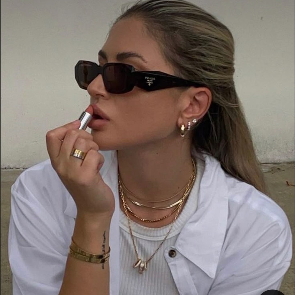 Prada Rectangular Sunglasses in Black 17WS